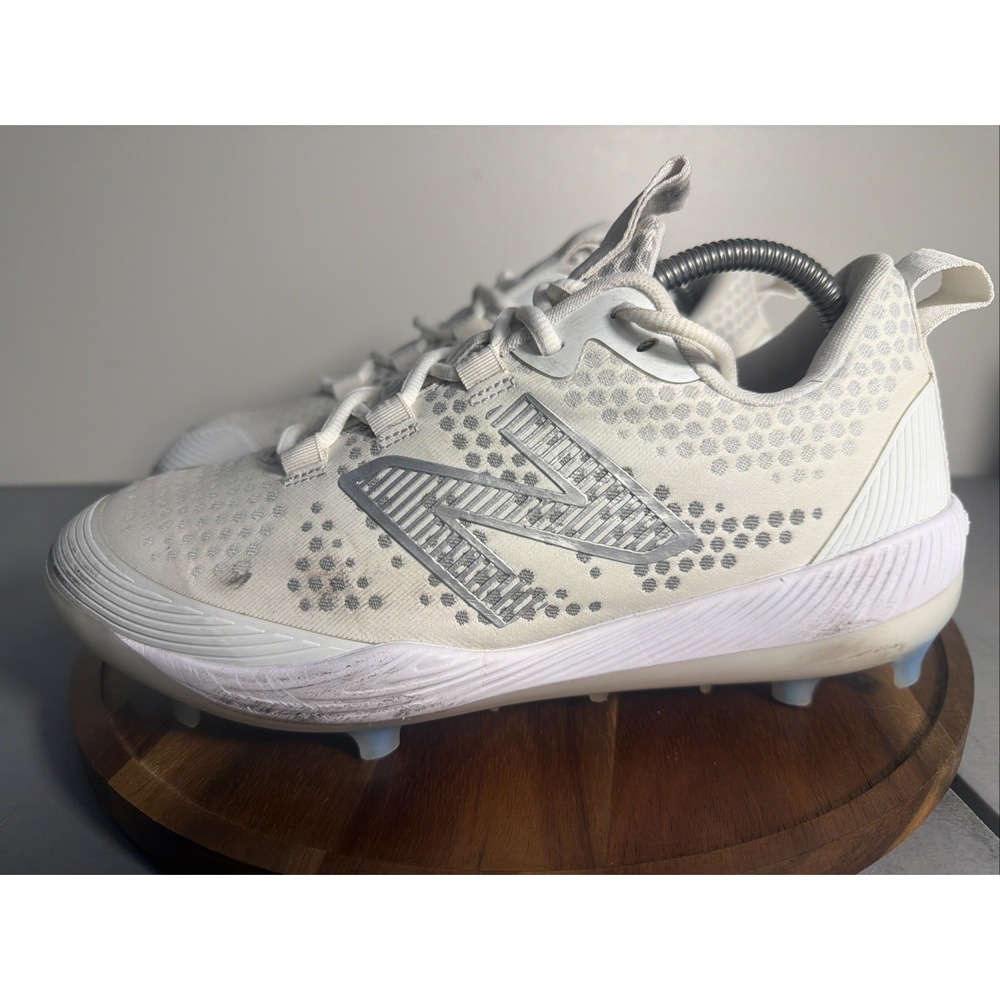 New Balance FuelCell COMPv3 Baseball Molded Cleats Mens 9 White Gray LCOMPTW3